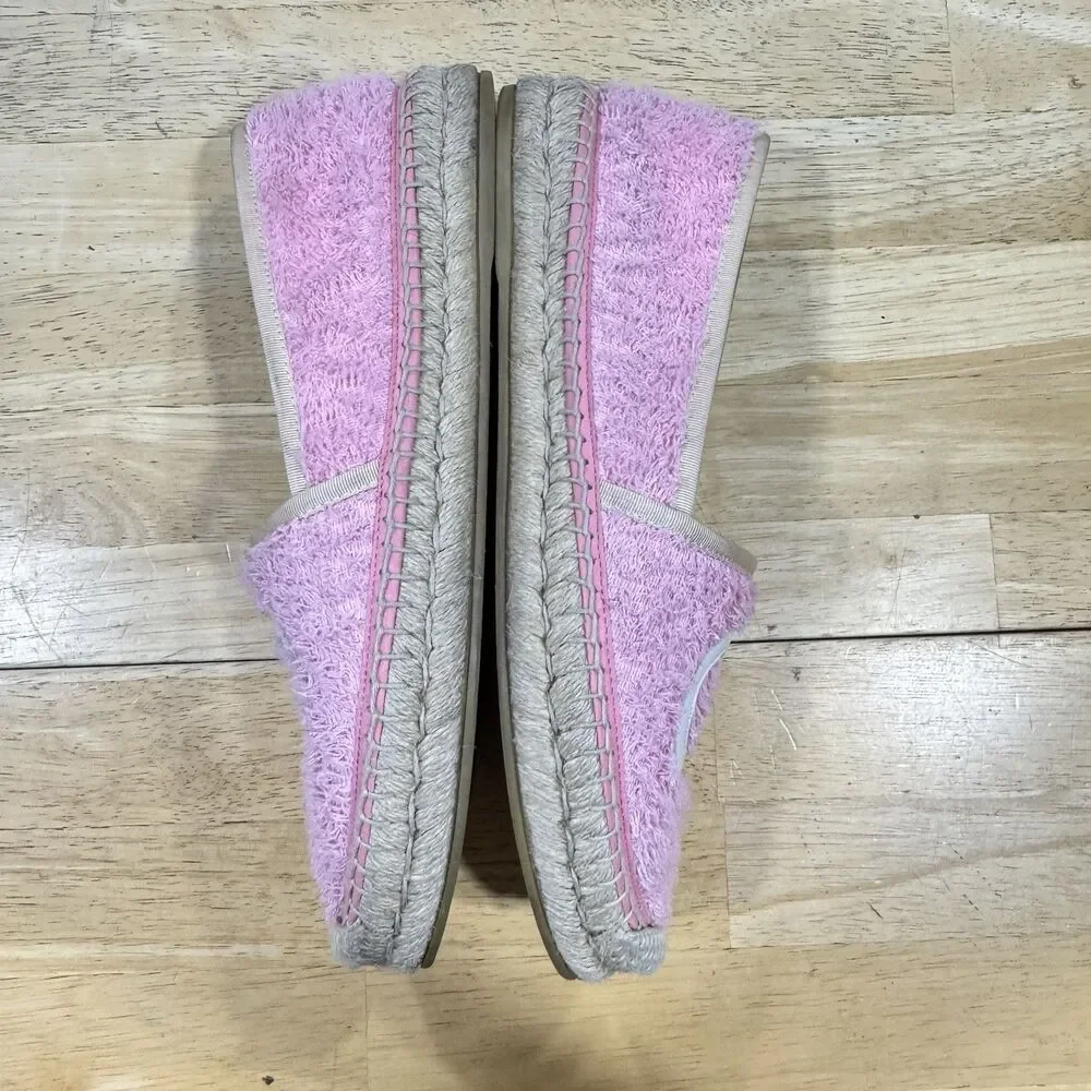 Gucci Monogram Espadrilles Terry Cotton Pink 41/US11 Loafers Preppy Coastal EUC